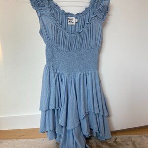 Princess Polly Love Galore Romper Blue